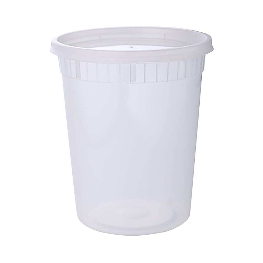 Fineline Setting 17CPDLC32 32 Ounce Deli Container with Lid - 240 / CS