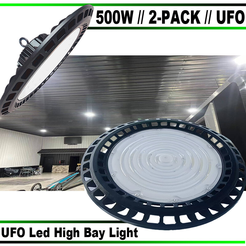 2-PACK 500 watt ufo lights  Factory Warehouse Commercial Light Fixtures 6500K