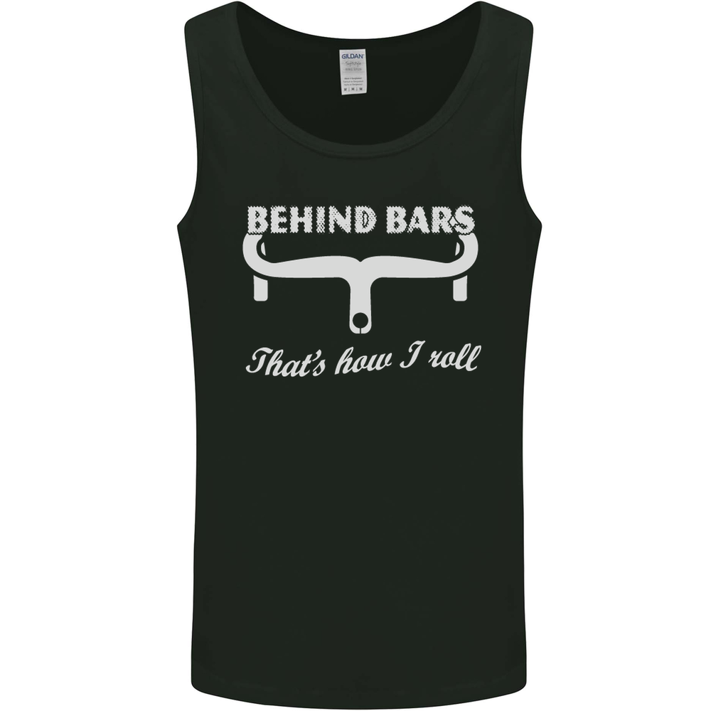 Behind Bars Thats How I Roll Cycling Bike Mens Vest Tank Top