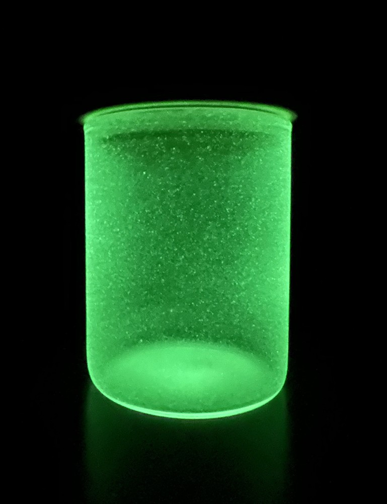 10 oz GLOW IN THE DARK  Sublimation Candle Jar Glass with Bamboo Lid- BLANKS