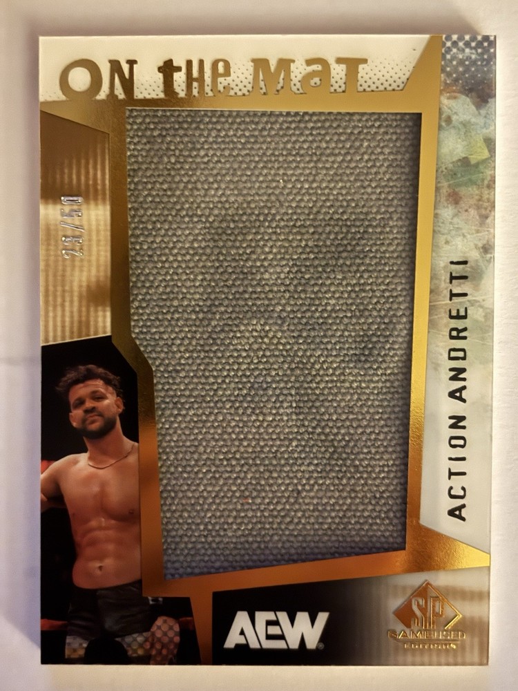 2025 Upper Deck SP Game Used AEW Action Andretti On The Mat Memorabilia /50 Lot