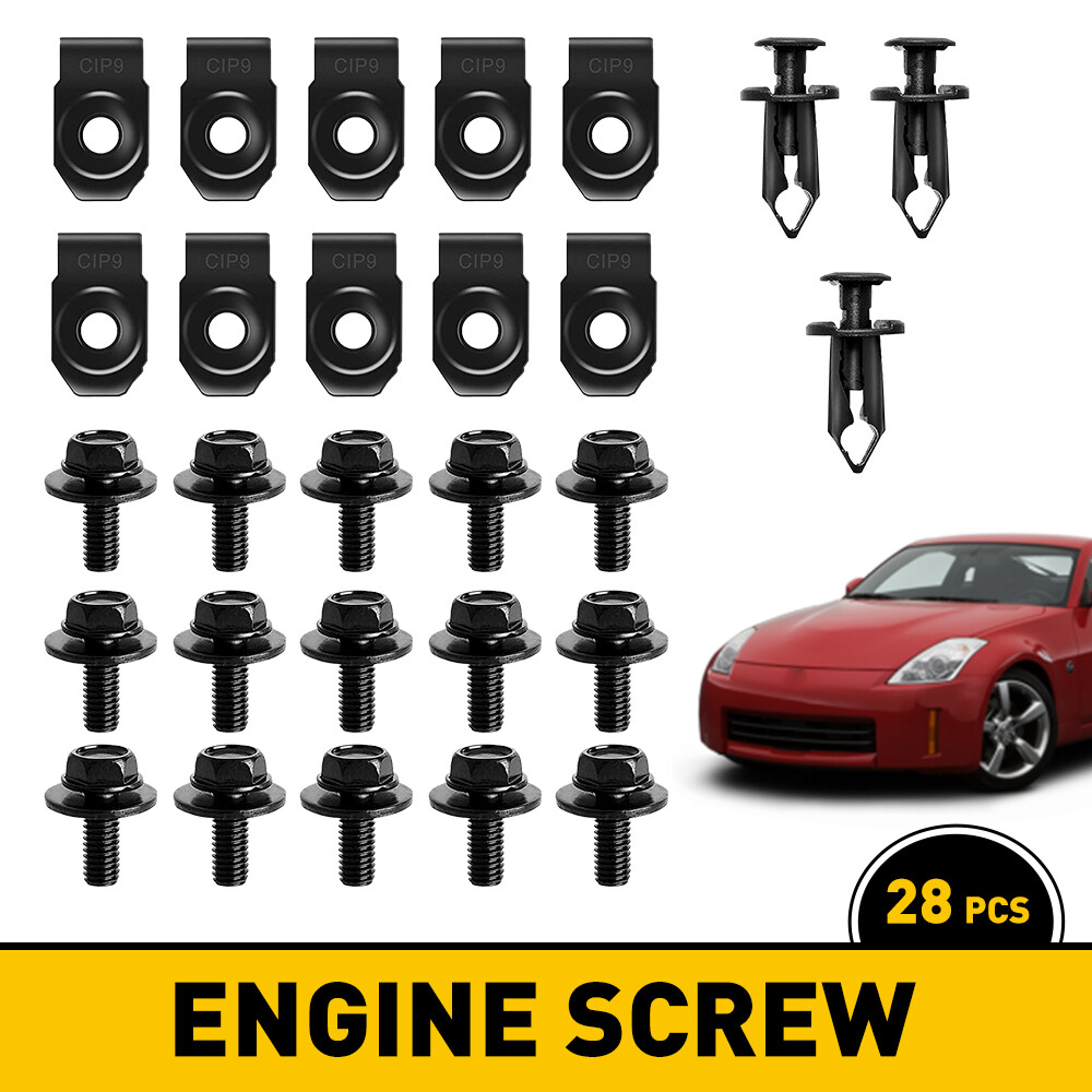 Engine Splash Shield Bumper Guard Hardware Kit Body Bolt Screw U-nut Clip Rivet1