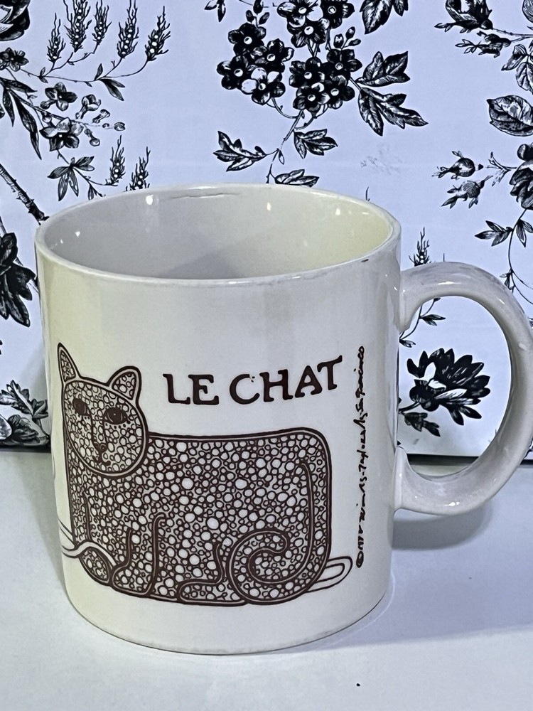Vintage Taylor & Ng Cat Mug - Le Chat 1978 San Francisco Japan