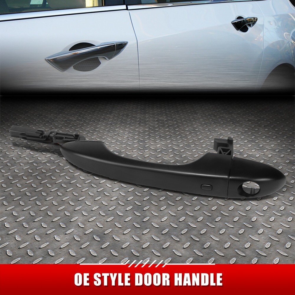 FOR 14-17 JEEP CHEROKEE BLACK TEXTURED FRONT LEFT DOOR PULL HANDLE W/ SMARTKEY