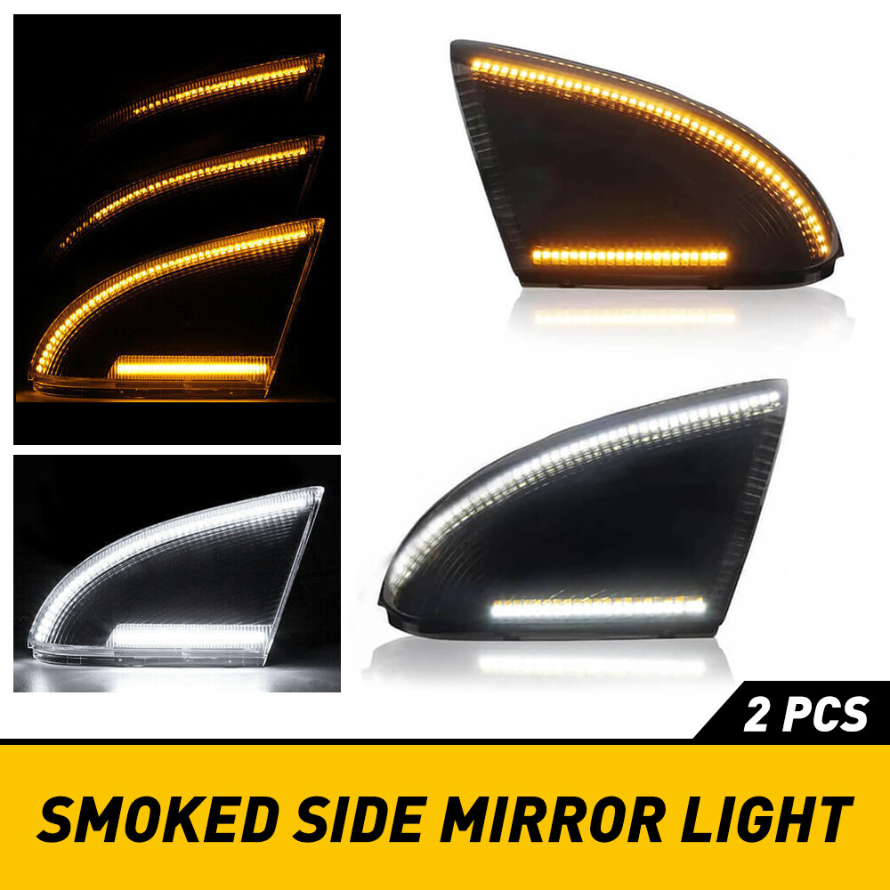 For Dodge RAM 1500-3500 Switchback LED Side Mirror Turn Signal Light Puddle M