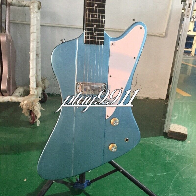 New Daphne Blue Firebird H Pickup Electric Guitar Banjo Tuner White Pick Guard