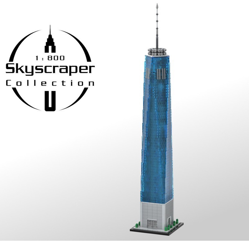 One World Trade Center Skyscraper MOC Building Blocks Toy 1:800 Scale