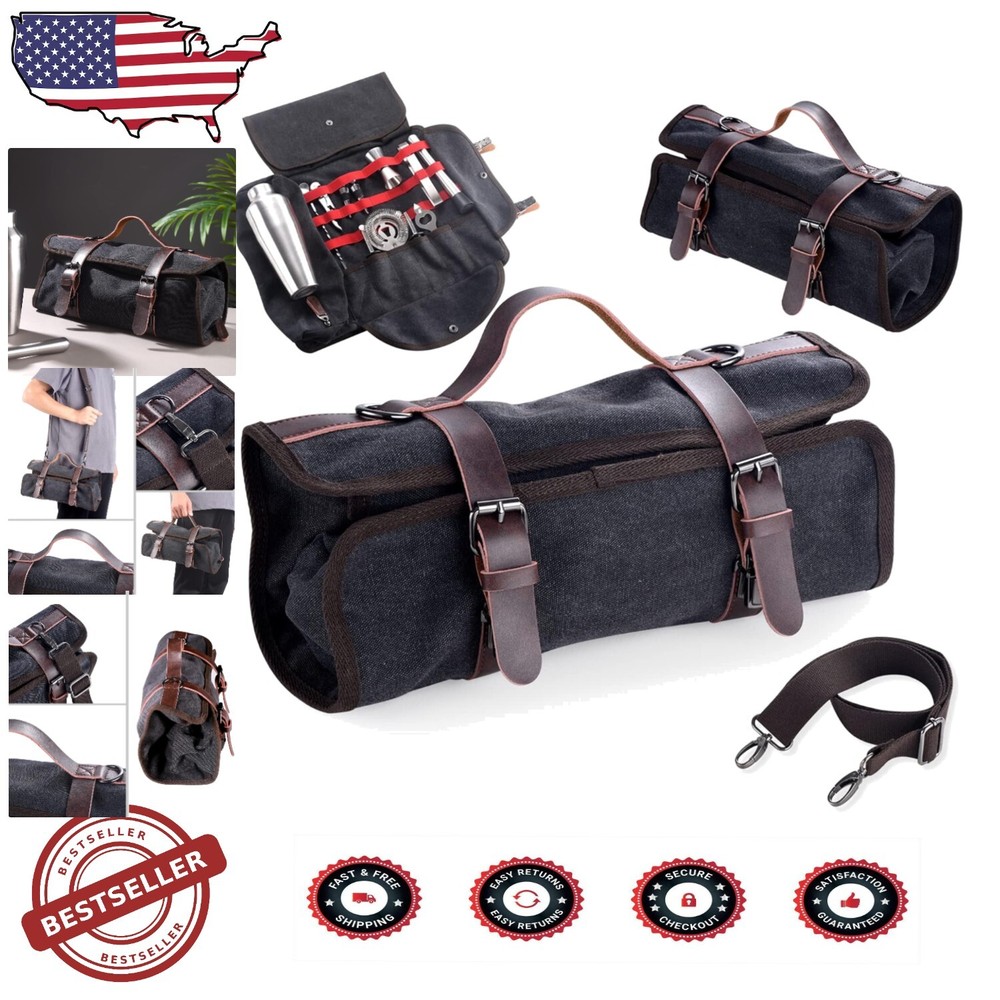 Durable 13-Piece Cocktail Making Kit Bag - Travel-Friendly Bartender Set