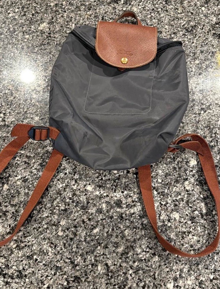 LONGCHAMP Le Pliage Nylon Foldable Travel Backpack black color