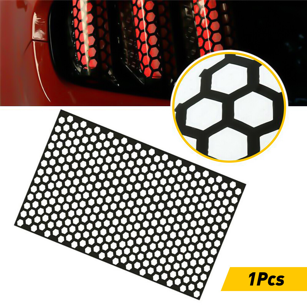 Car Rear Tail Cover Light Black Honeycomb Tail-lamp Sticker Decal Accessories US