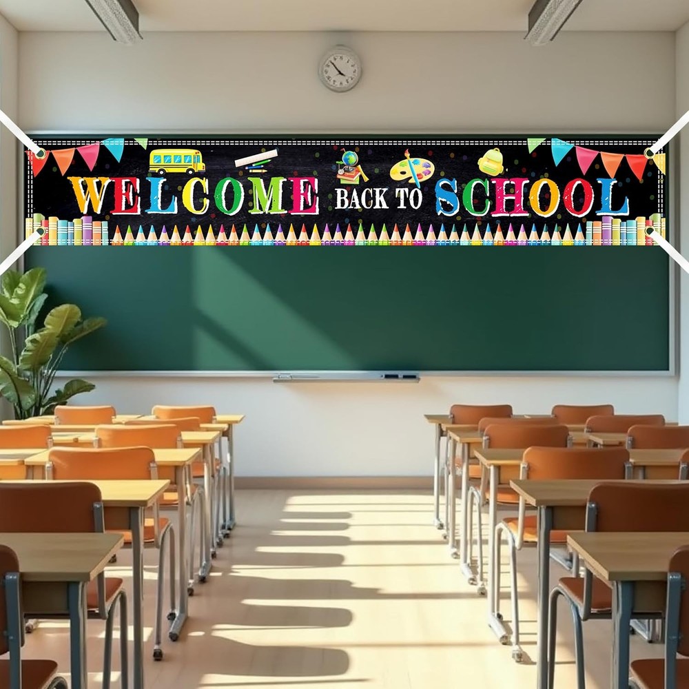 Large Welcome Back To School Banner 120x20 In Welcome Back Sign Back To School D