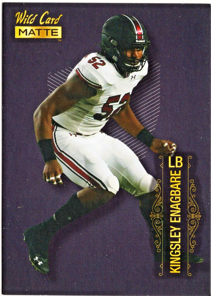 2022 WildCard Matte Black MB-75 Kingsley Enagbare South Carolina Packers Rookie Card