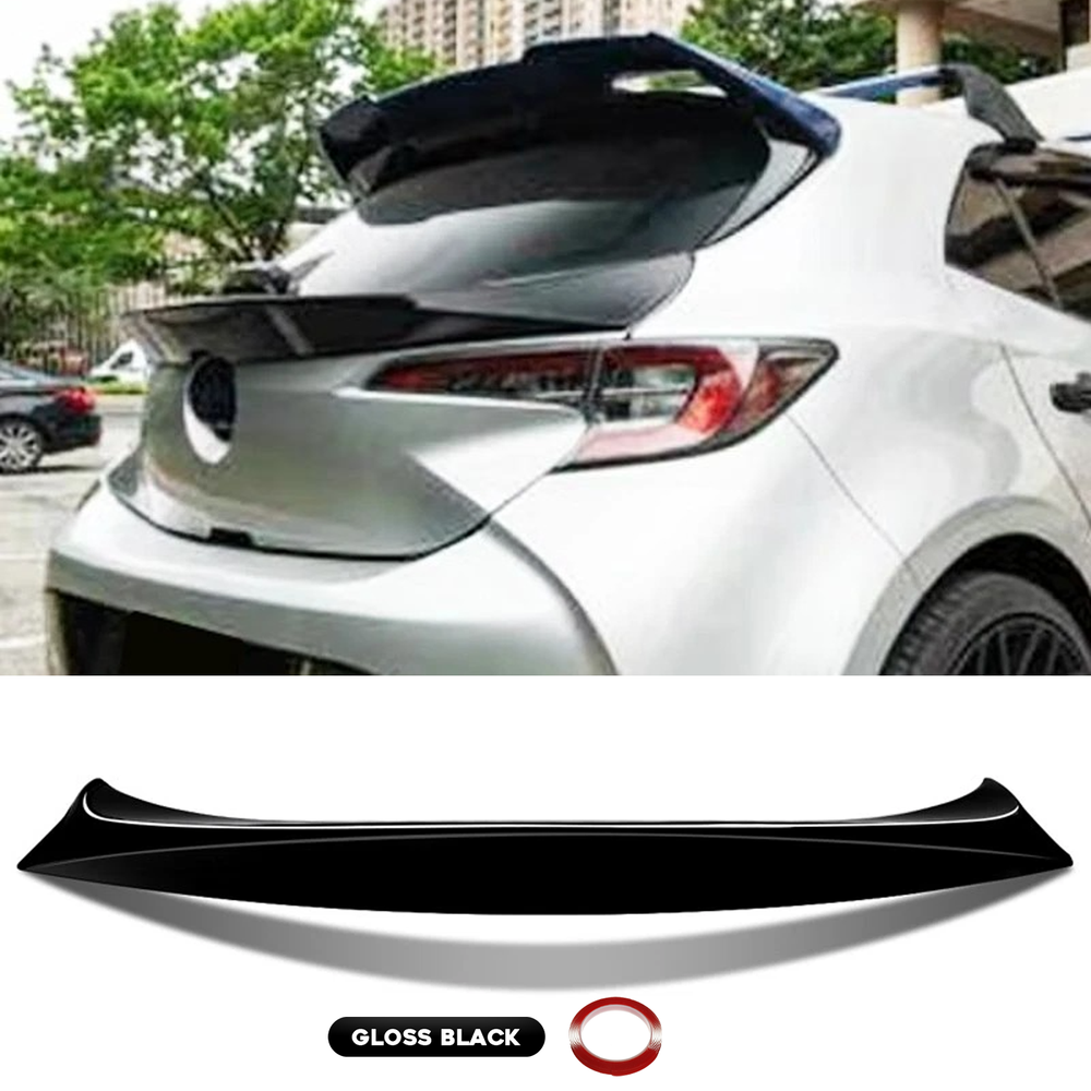 FOR 2019-26 TOYOTA COROLLA 5DR HATCHBACK JDM TAILGATE MID SPOILER WING GLOSS BLK