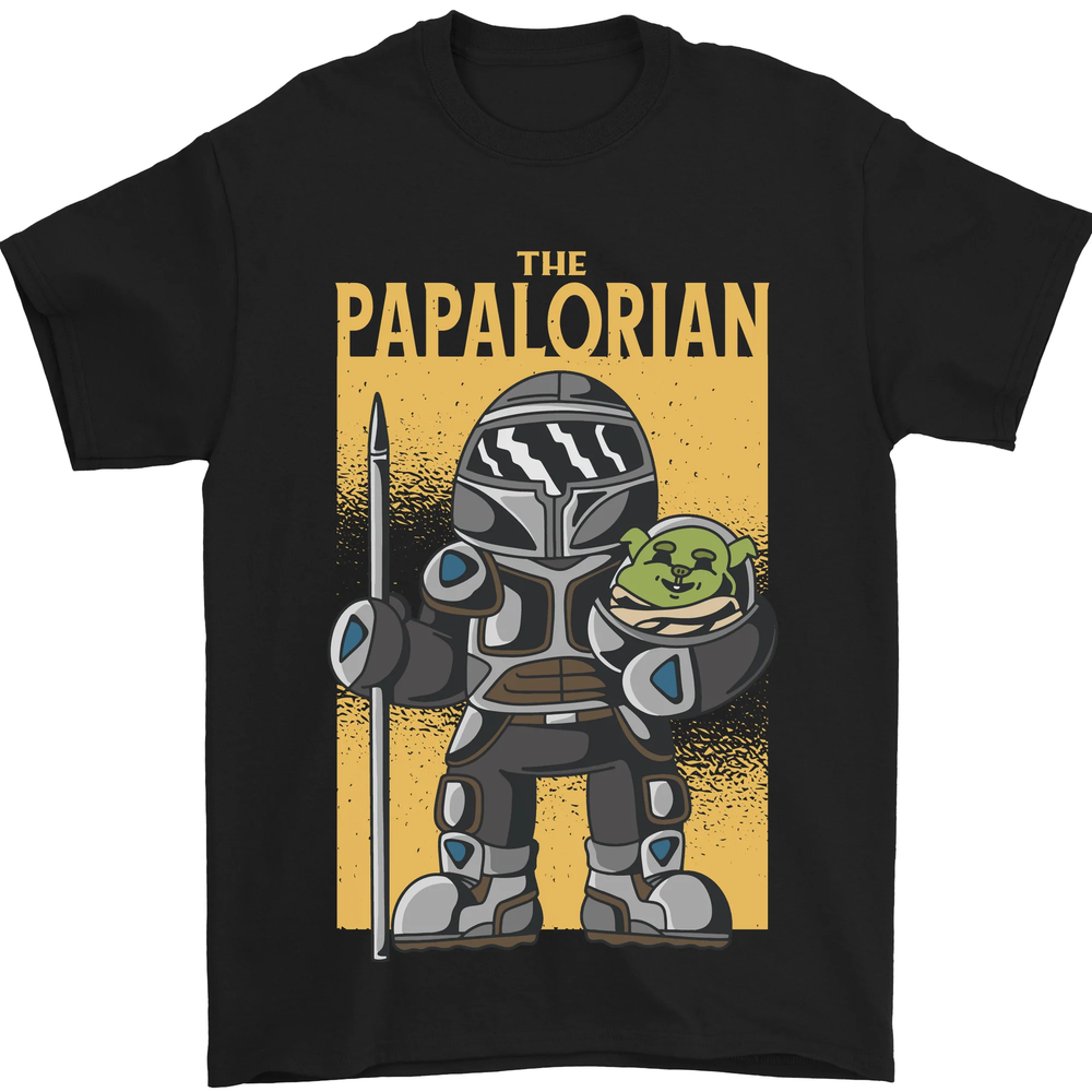 Fathers Day The Papalorian Funny Papa Mens T-Shirt 100% Cotton-image