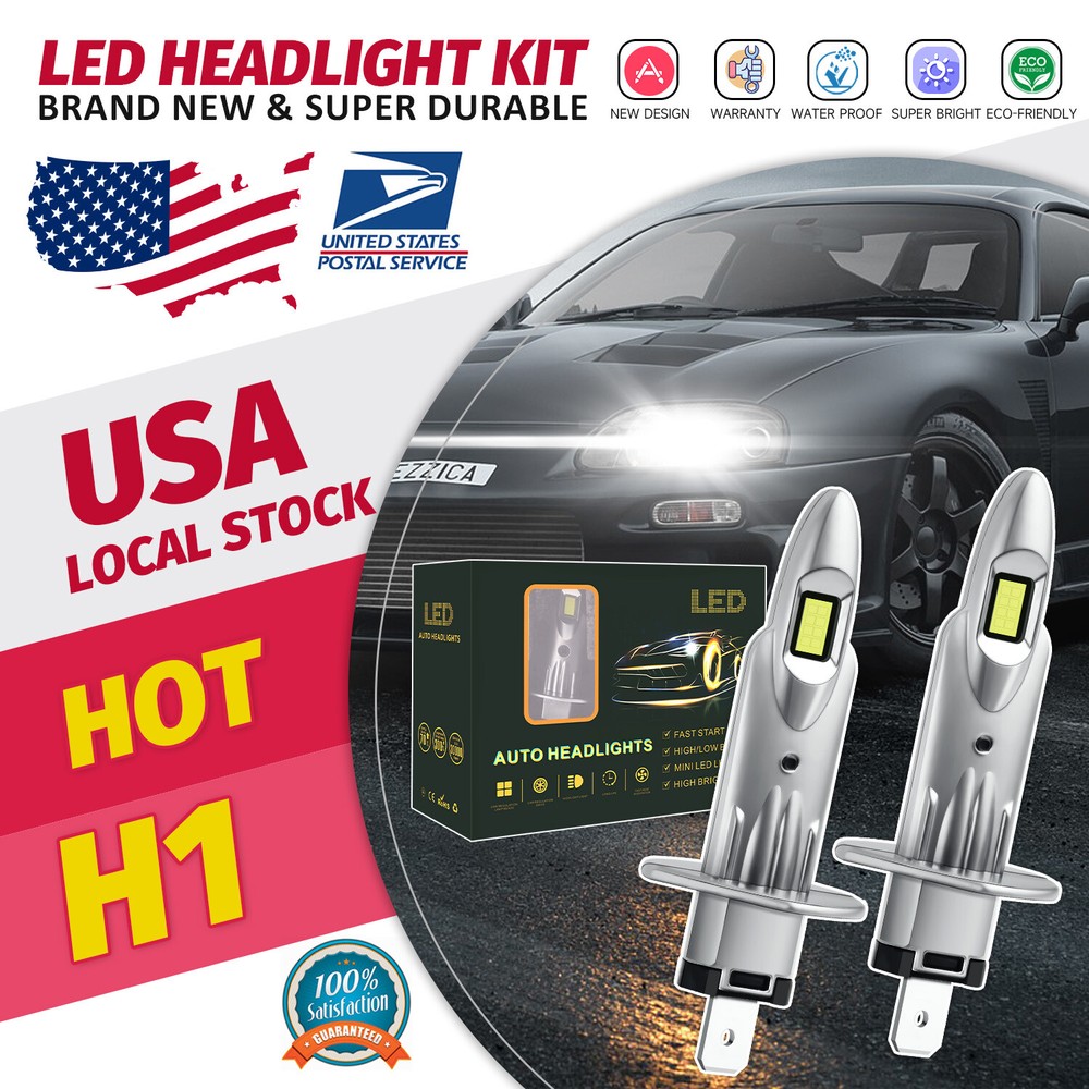 H1 LED Modigt Headlight High Beam Beam Bulbs Conversion Kit Super Bright White