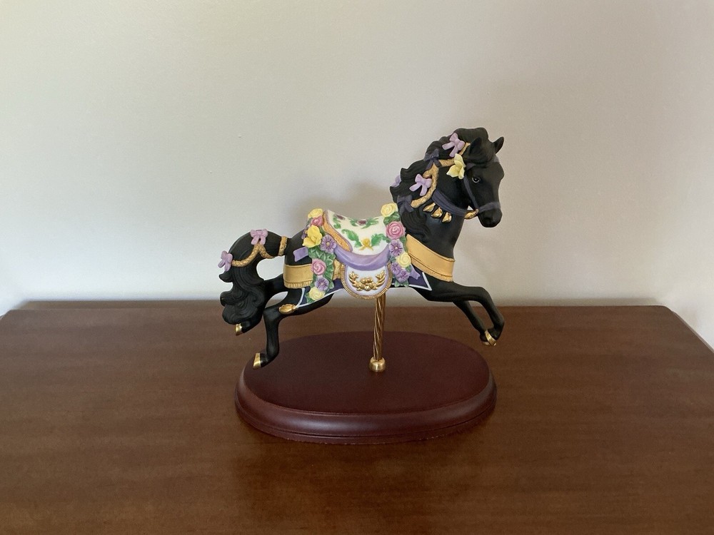 Vintage 1993 Lenox Carousel Horse Black Beauty - Midnight Charger