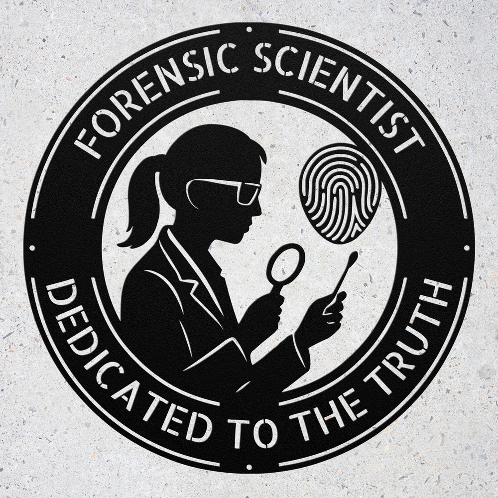 Personalized Forensic Lab Metal Sign Custom Scientist CSI Wall Art Gift