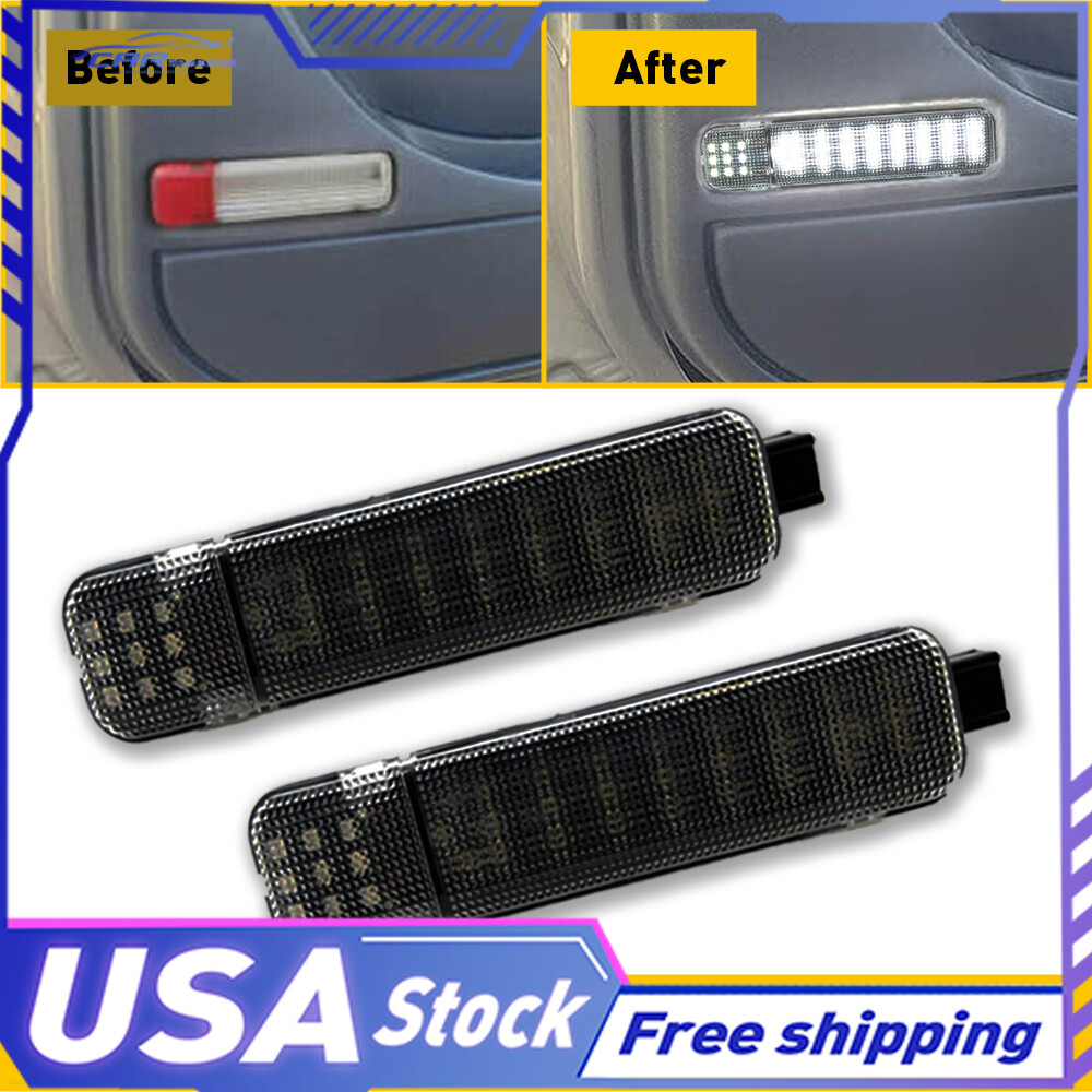 NEW 2X Smoked Door LED Lights Courtesy For Silverado Chevy Suburban Tahoe Yukon