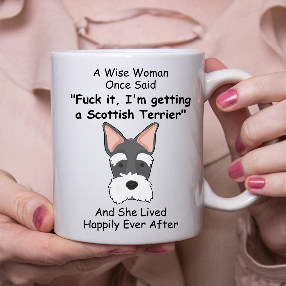 Scottish Terrier Coffee Mug Funny White Gift For Women
