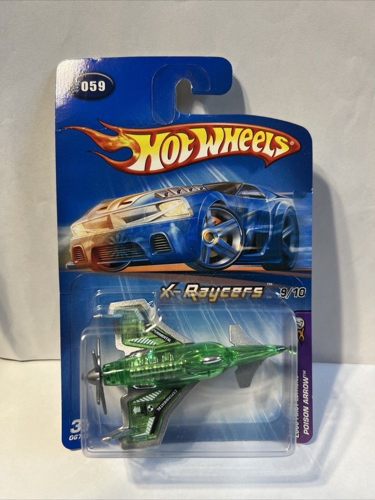 💫🌟Rare Gift Green HotWheels Poison Arrow X-Raycers 9/10 Collector #059
