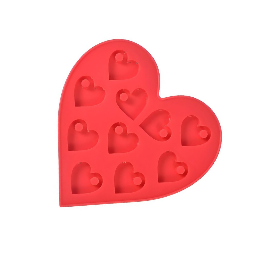 Heart Shaped Silicone Pendant Mold for Resin Keychains and Hanging Decor