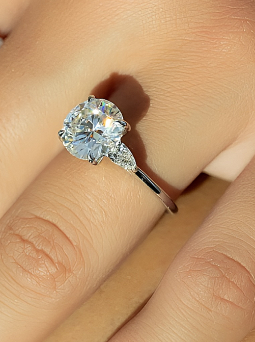 Round Cut Diamond 1.90 Ct IGI Lab Created Black Friday sale 950 Platinum Ring