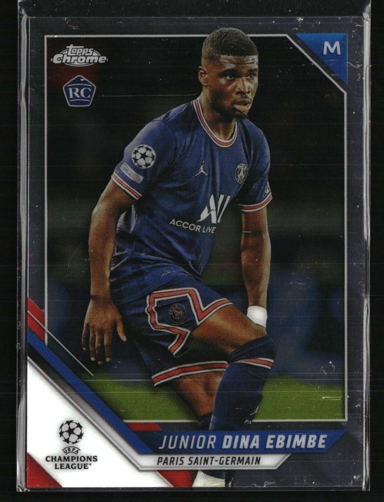 Junior Dina Ebimbe 2022 Topps Chrome UEFA Champions League #176 RC Soccer Card