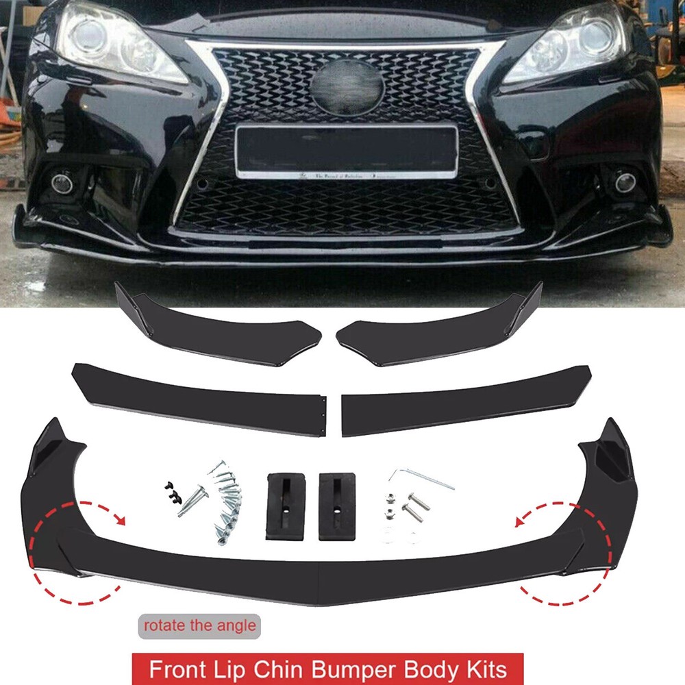 Glossy Black Front Bumper Lip Spoiler Splitter for Lexus Models