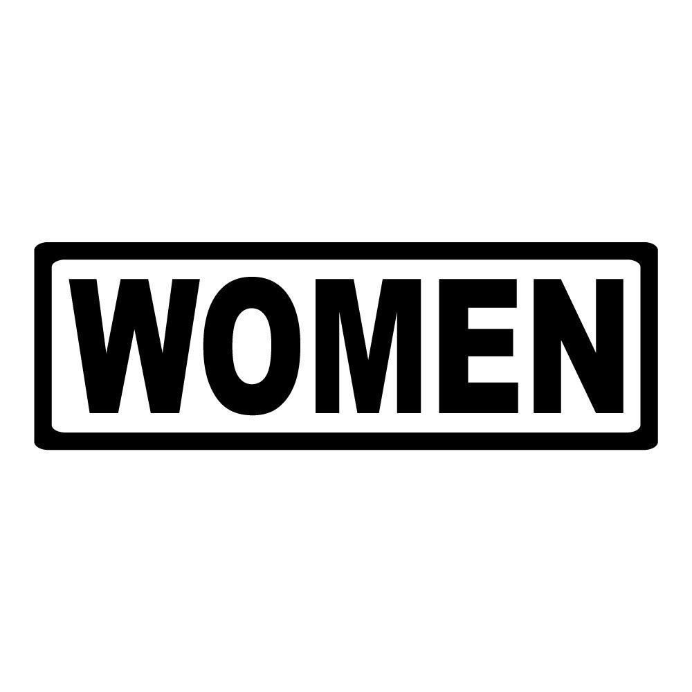 WOMEN STICKER DECAL RESTROOM BATHROOM SIGN DOOR BUSINESS CHURCH SCHOOL WAREHOUSE