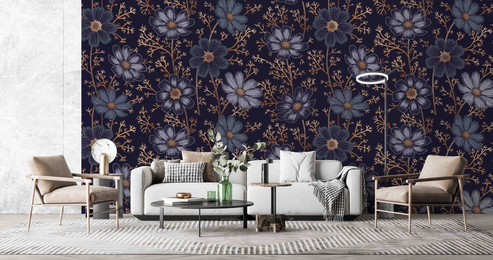 3D Baroque Style Floral Pattern Wall Murals Wallpaper Murals Wall Sticker 3