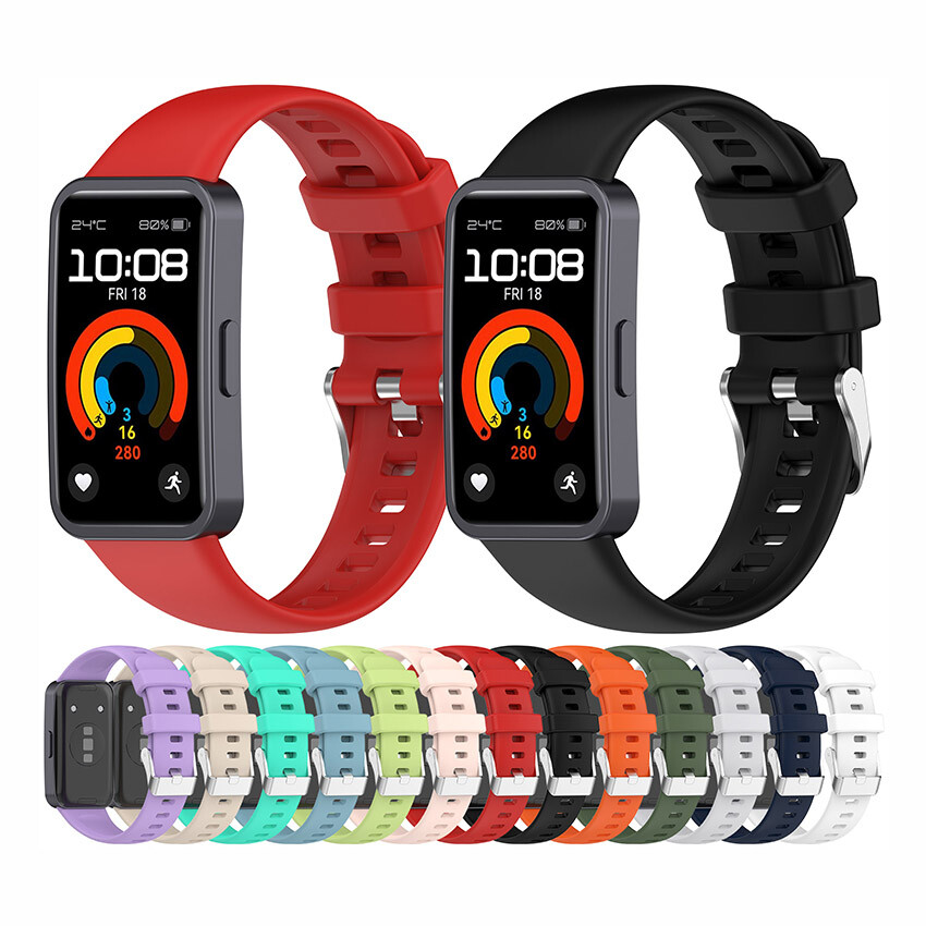 Silicone Watch Band Strap for HUAWEI Band 9 & Band 8 - Durable Comfortable Replacement Bracelet