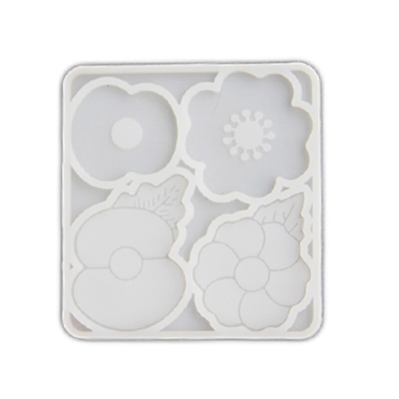 Silicone Poppy Flower Mold for DIY Jewelry Epoxy Resin Ornament Craft