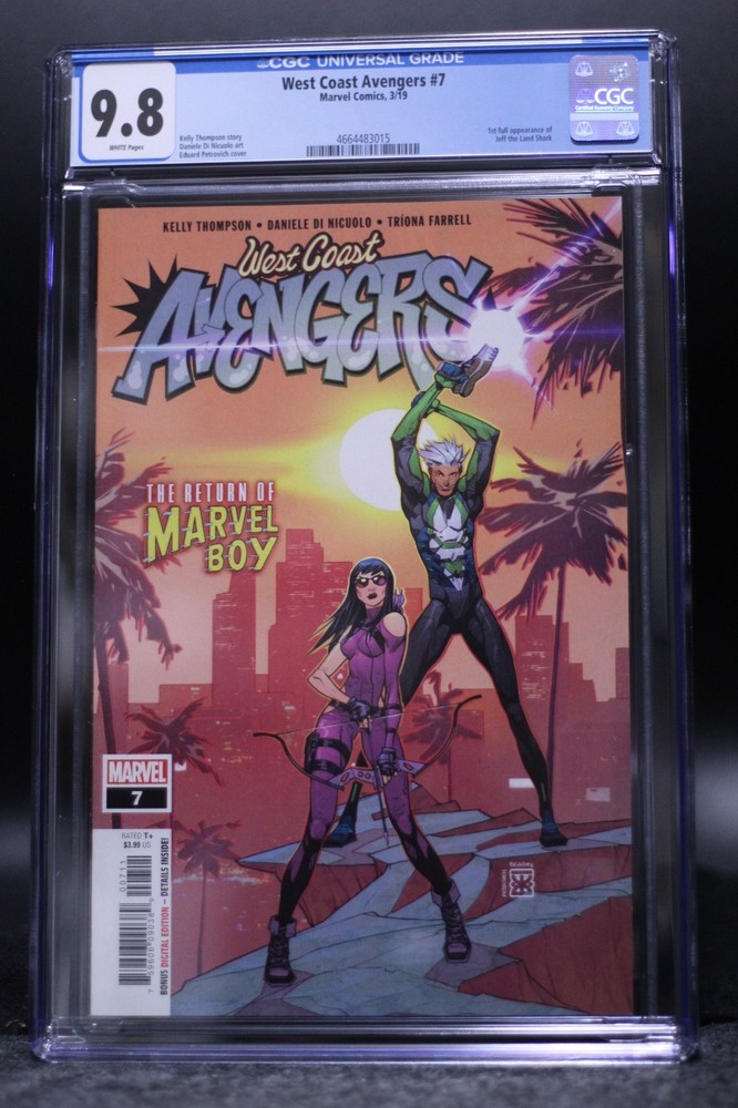 West Coast Avengers (2018) #7 CGC 9.8 White Pgs 1st Full App Jeff the Land Shark