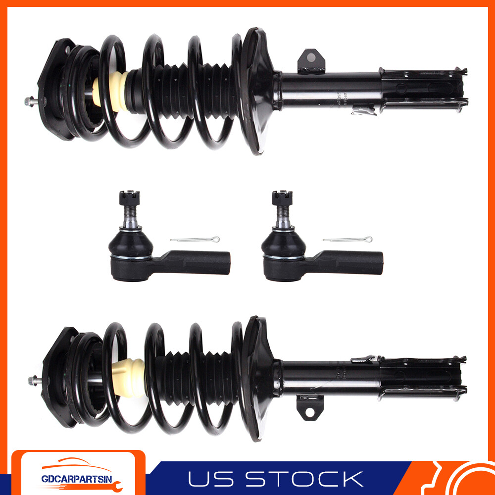 4pcs Front Struts Sway Bars Tie Rod Kit 2003-2008 Pontiac Matrix Vibe