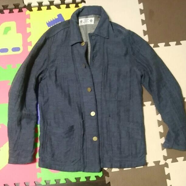 Samurai Jeans Shirt Jacket Blouson Button down Cotton Wool Men Size M Used