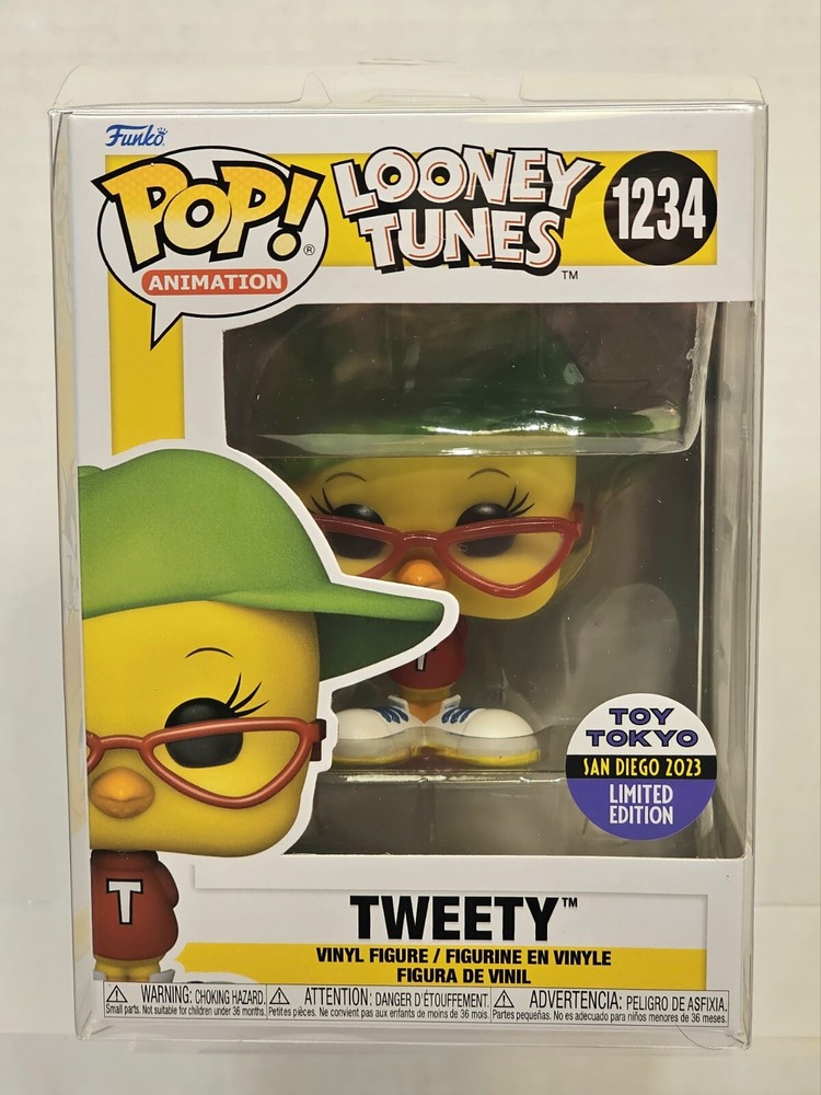 Funko Pop! Animation #1234 Tweety - SDCC 2023 - Toy Tokyo Sticker With Protector