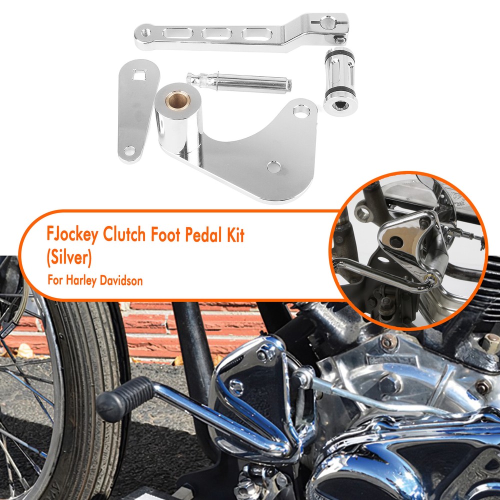 Motorcycle Jockey Clutch Foot Pedal Kit Parts For Harley Davidson Dyna Silver