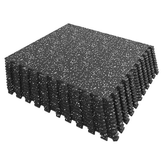 0.4 Inch Gym Flooring for Home Gym,12 Tiles Gym Floor Mat with Heavy Duty