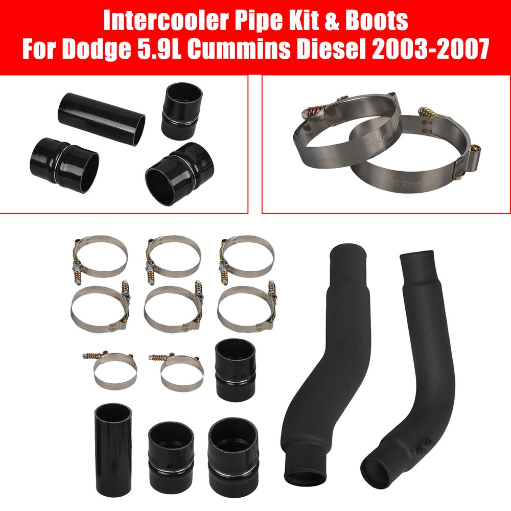 Upgraded Black Intercooler Pipe Kit for 2003-2007 Dodge 5.9L Cummins Diesel