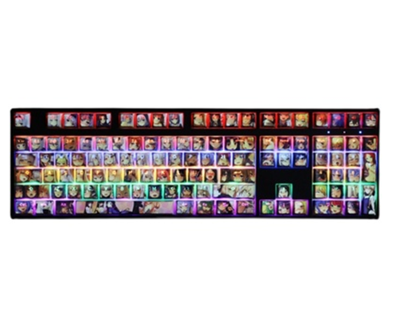 Anime Ahegao Keycaps OEM PBT Backlit 108 Keys Mechanical Keyboard Set