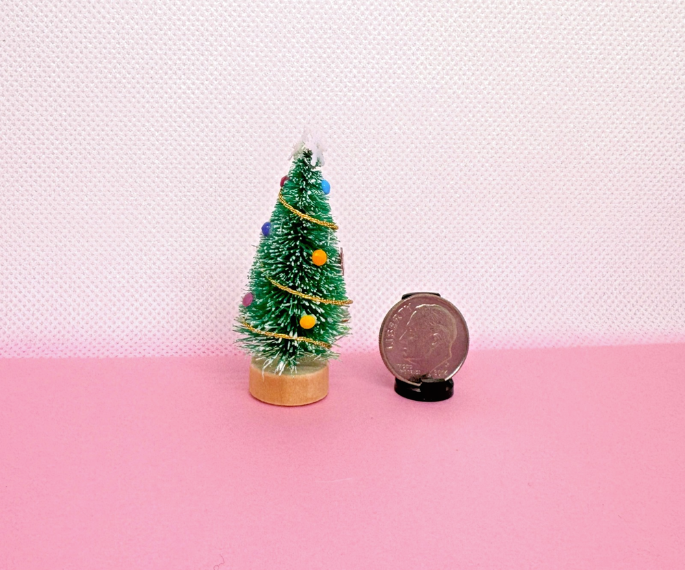 Dollhouse Miniature Christmas Tree - Approx. 2