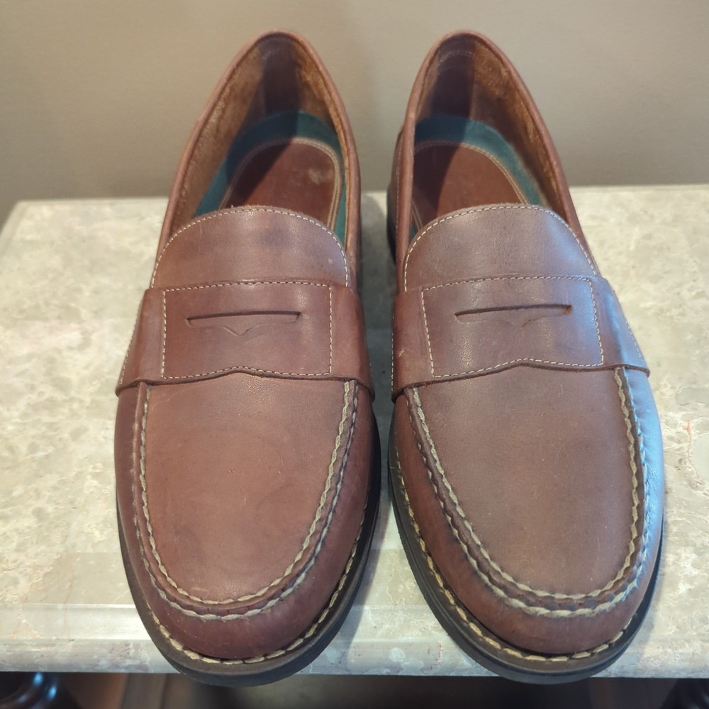 Colter Creek H.S. Trask Mens Size 13M Brown Leather Penny Loafers EUC