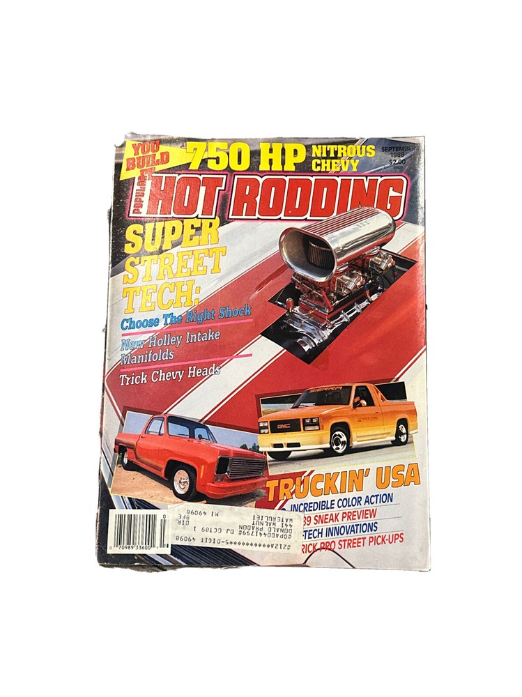 September 1988 Hot Rod Magazine 750 HP Nitrous Chevy Super Street Tech: Choose