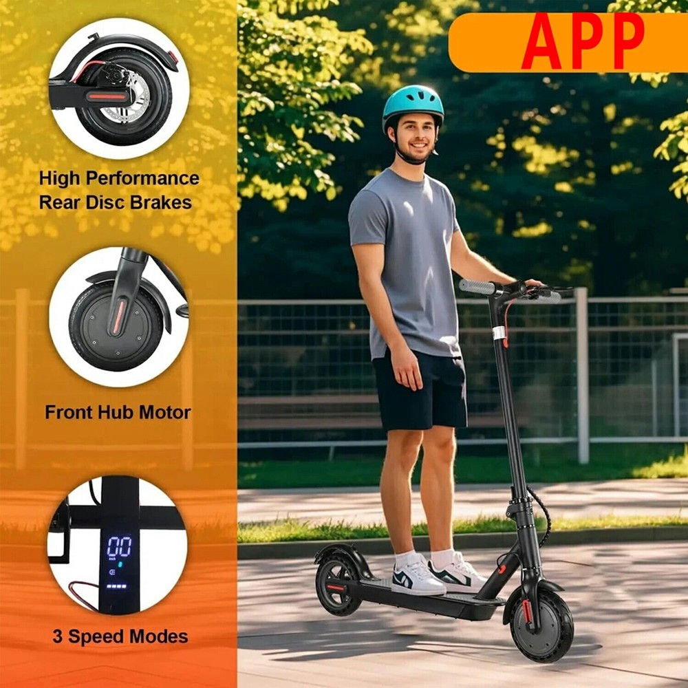 MAnkeel 26Miles Dual Suspension Adult Electric Scooter 20mph with APP Control