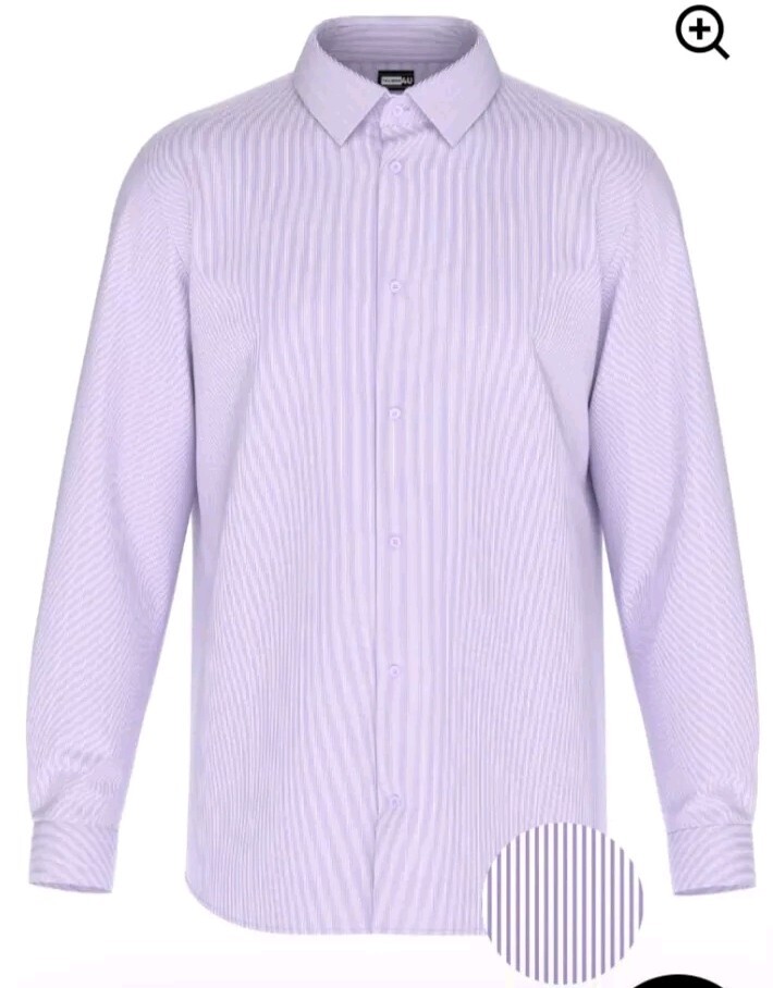 Elegant Purple White Line Long Sleeve Stretch Casual Dress Sizes XS-S