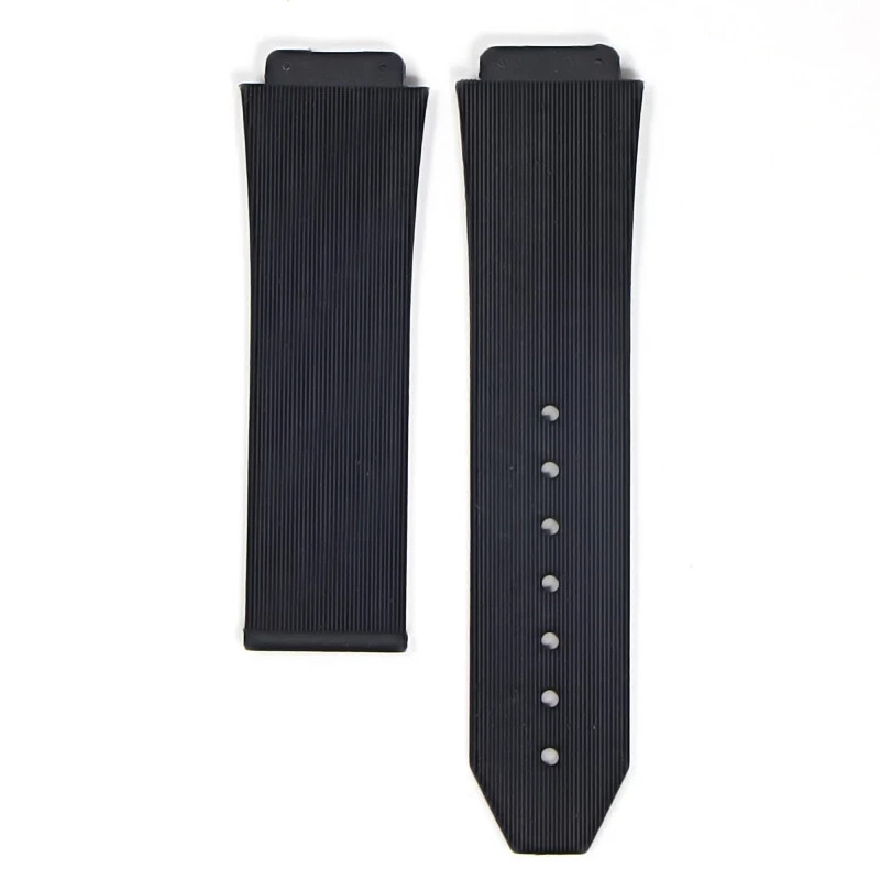 Silicone Watch Strap Vertical Stripe for HUBLOT Classic Fusion Big Bang 25mm