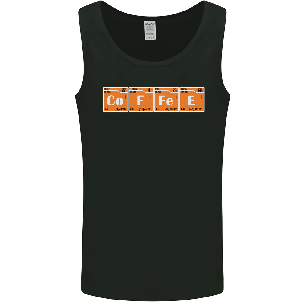 Coffee Periodic Table Chemistry Geek Funny Mens Vest Tank Top