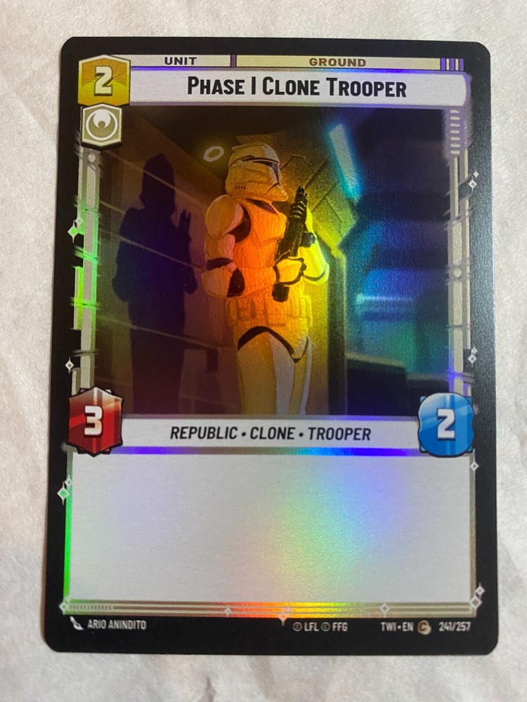STAR WARS UNLIMITED TCG ToR PHASE 1 CLONE TROOPER Foil Card NM