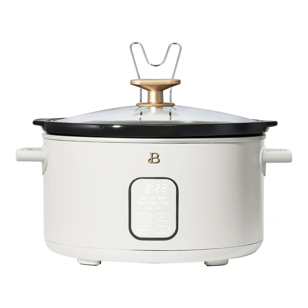 Beautiful 6 Qt Programmable Slow Cooker, White Icing by Drew Barrymore