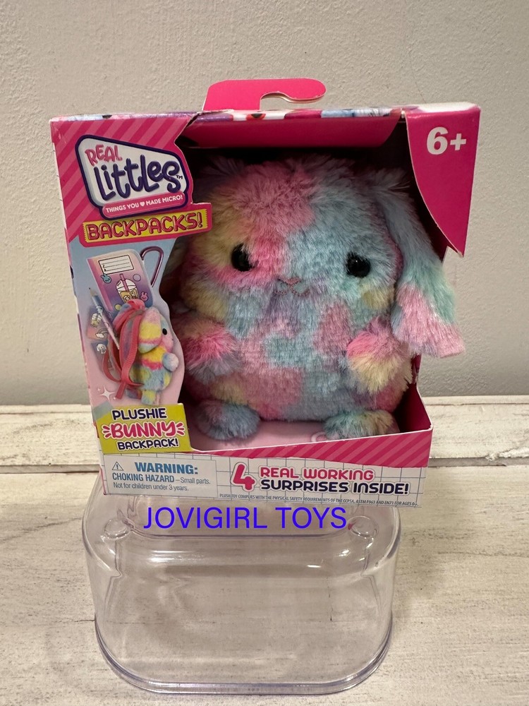 REAL LITTLES BACKPACKS - PLUSHIE BUNNY  NEW IN BOX 4 SURPRISES